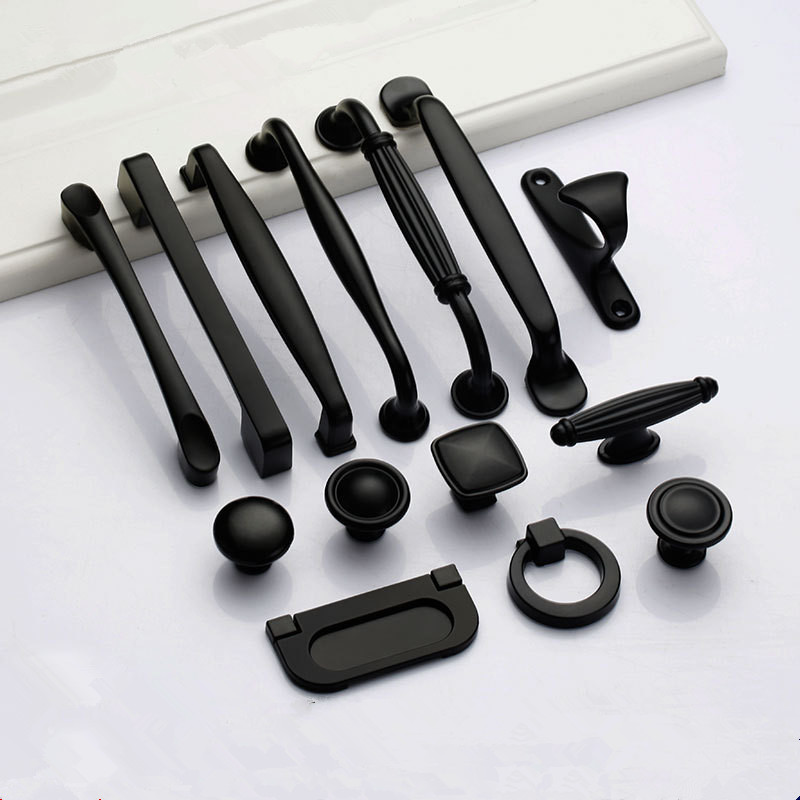 Furniture Hardware Restoration - Black Handles for Furniture Cabinet Knobs