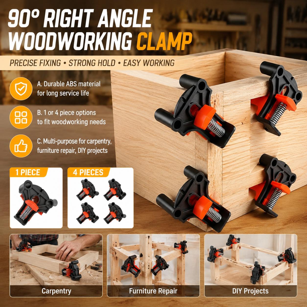 Furniture Hardware Tools - Premium Woodworking Carpentry 90 Degree Right