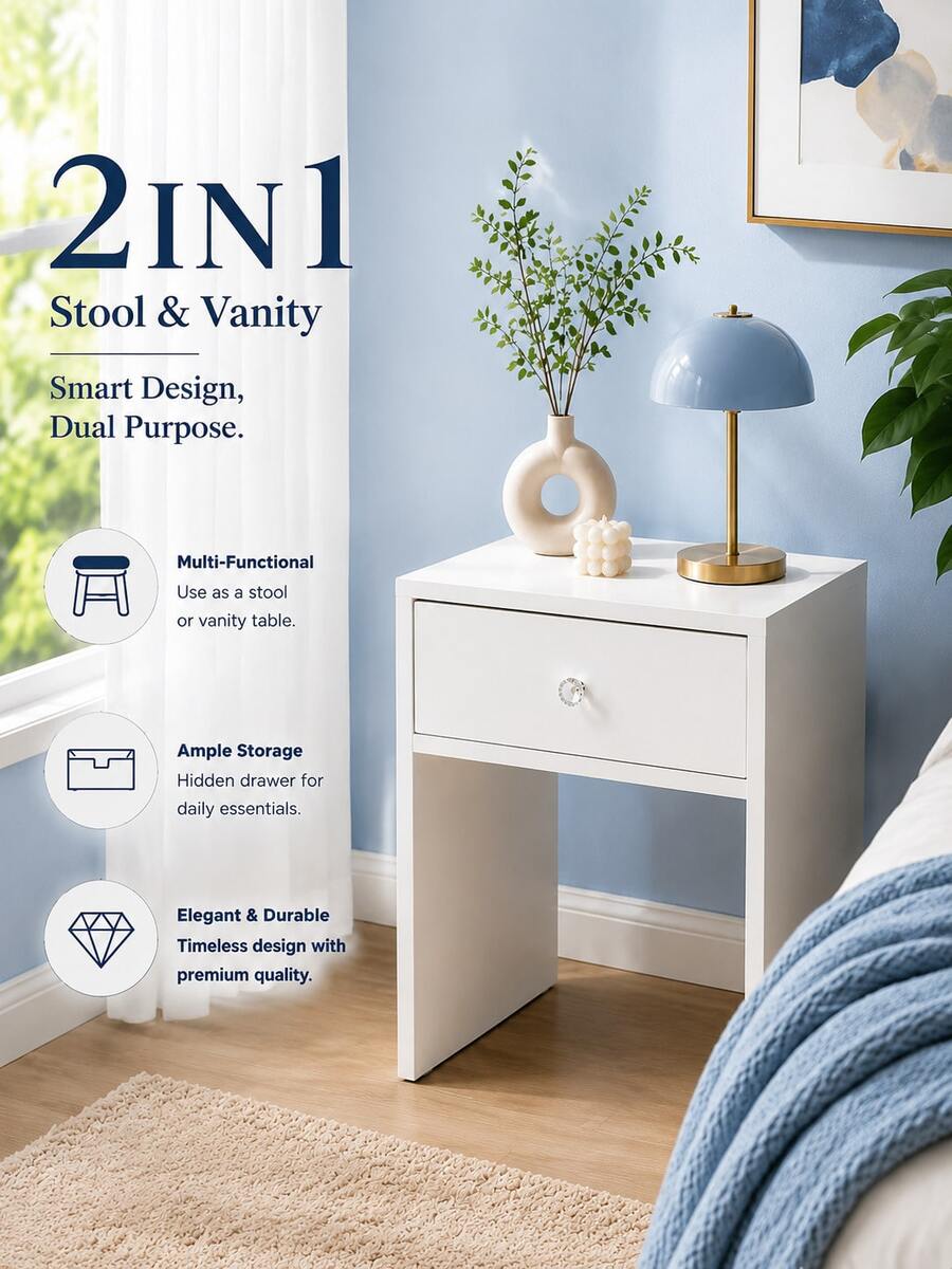2-In-1 Storage Stool & Nightst - огляд і ціна Furniture Hardware Nut