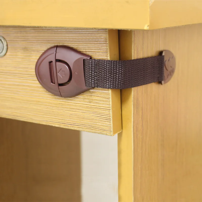 5pcs/lot Brown Cabinet Safety  - огляд і ціна Furniture Hardware Tools