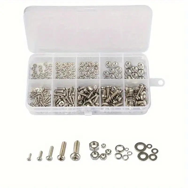320PCS Hex Nuts & Bolts Set M2 - огляд і ціна Furniture Hardware Nut