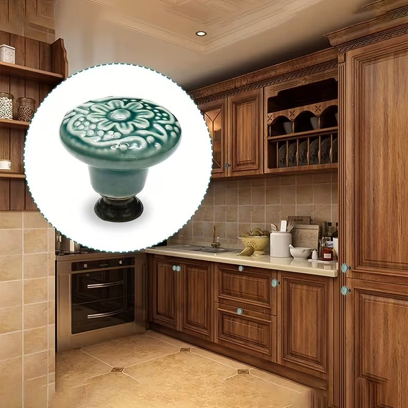 12pcs Ceramic Cabinet Knobs, F - огляд і ціна Furniture Hardware Nut