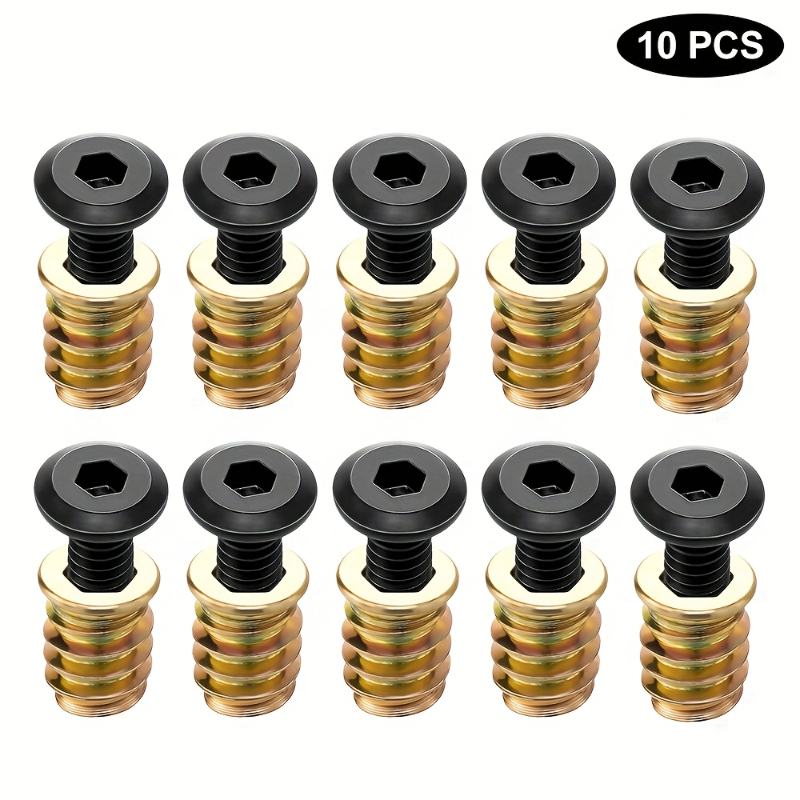 10PCS Threaded Inserts Nut Com - огляд і ціна Furniture Hardware Nut