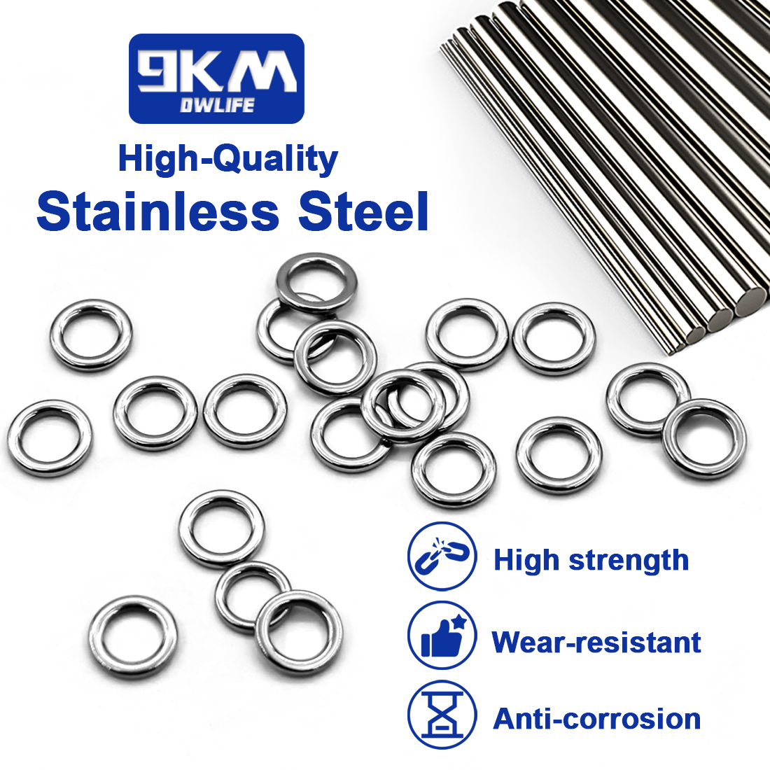 9KM Solid Ring Fishing 50pcs S - огляд і ціна Furniture Hardware Jig