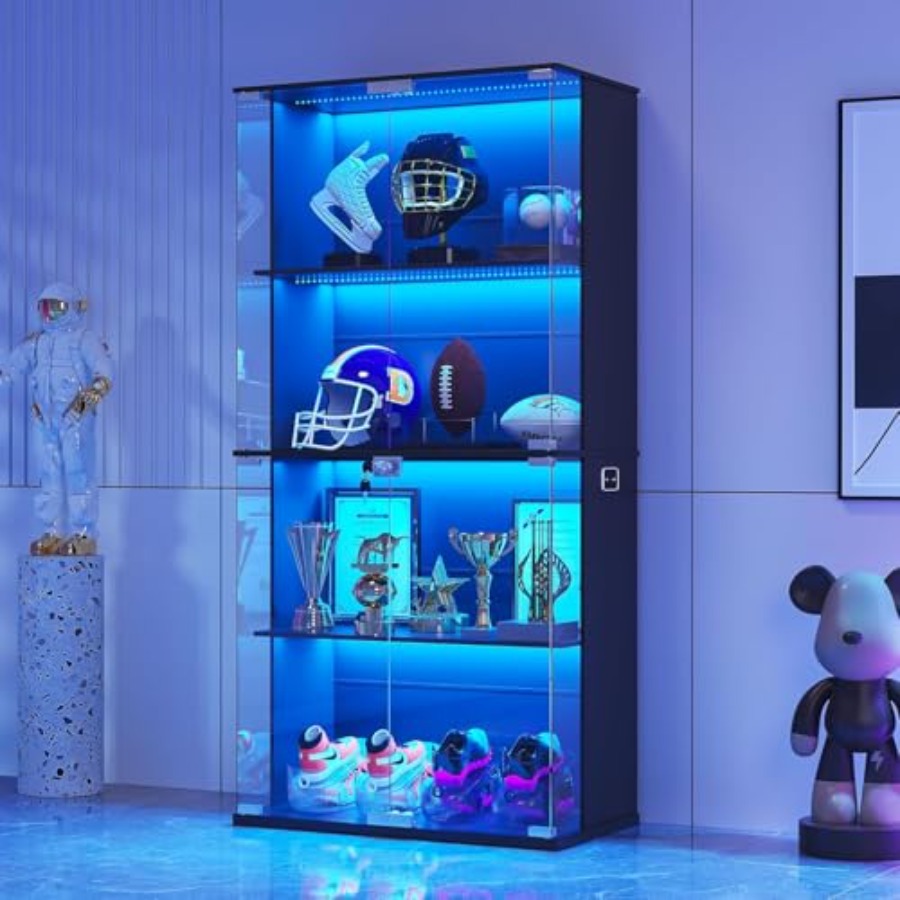 Black Display Cabinet with Gla - огляд і ціна Soft Close Hinge